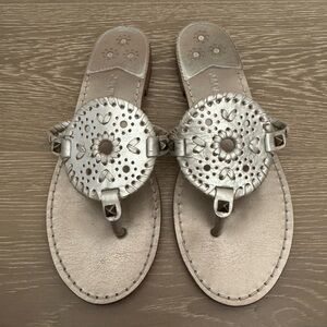 Jack Rogers Sandals Platinum Size 7.5